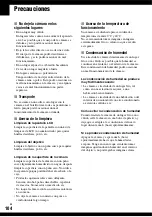 Preview for 104 page of Sony Cyber-shot DSC-T9 (Spanish) Guia Del Usuario/Solucion De Problemas