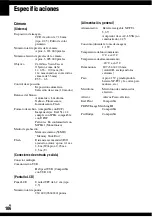 Preview for 106 page of Sony Cyber-shot DSC-T9 (Spanish) Guia Del Usuario/Solucion De Problemas