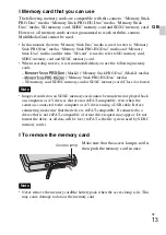 Предварительный просмотр 13 страницы Sony Cyber-shot DSC-T99D Instruction Manual