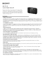 Sony Cyber-shot DSC-TF1/B Brochure & Specs предпросмотр