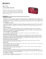 Sony Cyber-shot DSC-TF1 Brochure & Specs preview