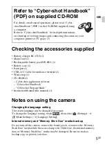 Preview for 5 page of Sony Cyber-shot DSC-TX1 Instruction Manual