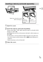 Предварительный просмотр 13 страницы Sony Cyber-shot DSC-TX55 Instruction Manual