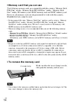 Предварительный просмотр 14 страницы Sony Cyber-shot DSC-TX9 Instruction Manual