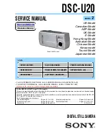 Preview for 1 page of Sony Cyber-shot DSC-U20 Service Manual