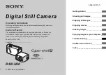 Sony Cyber-shot DSC-U50 Operating Instructions Manual preview