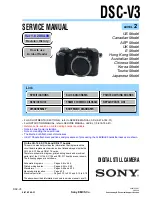 Preview for 1 page of Sony Cyber-shot DSC-V3 Service Manual