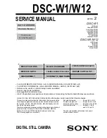 Preview for 1 page of Sony CYBER-SHOT DSC-W1 Service Manual