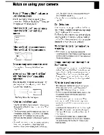 Preview for 7 page of Sony Cyber-shot DSC-W100 User Manual