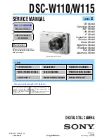 Preview for 1 page of Sony Cyber-shot DSC-W110 Service Manual