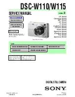 Sony Cyber-shot DSC-W115 Service Manual предпросмотр