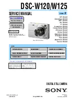 Preview for 1 page of Sony Cyber-shot DSC-W125 Service Manual