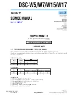 Предварительный просмотр 43 страницы Sony Cyber-shot DSC-W15 Service Manual