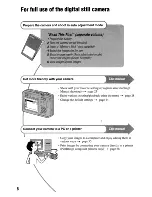 Предварительный просмотр 6 страницы Sony Cyber-shot DSC-W15 User'S Manual / Troubleshooting