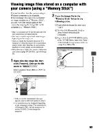 Предварительный просмотр 63 страницы Sony Cyber-shot DSC-W15 User'S Manual / Troubleshooting