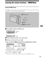 Предварительный просмотр 21 страницы Sony Cyber-shot DSC-W150 Instruction Manual