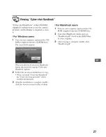 Предварительный просмотр 27 страницы Sony Cyber-shot DSC-W150 Instruction Manual