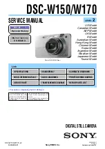 Sony Cyber-shot DSC-W150 Service Manual предпросмотр