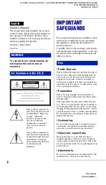 Предварительный просмотр 2 страницы Sony Cyber-shot DSC-W200 Instruction Manual