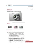 Sony Cyber-shot DSC-W210 Brochure & Specs preview