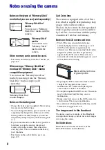 Предварительный просмотр 2 страницы Sony Cyber-shot DSC-W210 Handbook