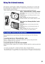 Предварительный просмотр 21 страницы Sony Cyber-shot DSC-W210 Handbook