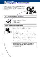 Предварительный просмотр 84 страницы Sony Cyber-shot DSC-W210 Handbook