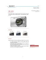 Sony Cyber-shot DSC-W290 Technical Specifications preview