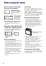 Предварительный просмотр 2 страницы Sony Cyber-shot DSC-W300 Handbook