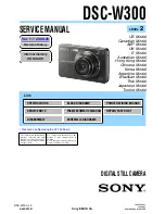 Sony Cyber-shot DSC-W300 Service Manual preview