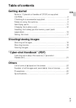 Предварительный просмотр 7 страницы Sony Cyber-shot DSC-W310 Instruction Manual