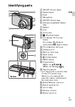 Предварительный просмотр 11 страницы Sony Cyber-shot DSC-W310 Instruction Manual