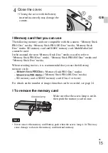 Предварительный просмотр 15 страницы Sony Cyber-shot DSC-W310 Instruction Manual