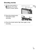 Предварительный просмотр 19 страницы Sony Cyber-shot DSC-W310 Instruction Manual