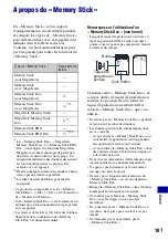 Preview for 107 page of Sony Cyber-shot DSC-W35 (French) Guide Pratique