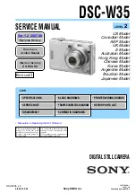 Sony Cyber-shot DSC-W35 Service Manual preview