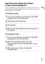 Preview for 21 page of Sony Cyber-shot DSC-W350 Instruction Manual