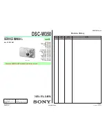 Sony Cyber-shot DSC-W350 Service Manual preview