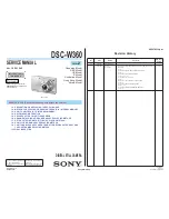 Sony Cyber-shot DSC-W360 Service Manual preview