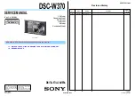 Preview for 1 page of Sony Cyber-shot DSC-W370 Service Manual