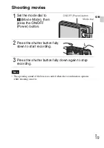 Предварительный просмотр 19 страницы Sony Cyber-shot DSC-W380 Instruction Manual