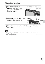 Предварительный просмотр 19 страницы Sony Cyber-shot DSC-W390 Instruction Manual