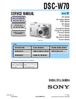 Предварительный просмотр 1 страницы Sony Cyber-shot DSC-W50 Service Manual