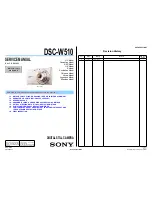 Sony Cyber-shot DSC-W510 Service Manual preview