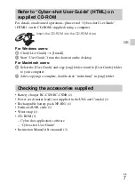 Preview for 7 page of Sony Cyber-shot DSC-W550 Instruction Manual