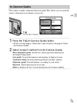 Preview for 15 page of Sony Cyber-shot DSC-W570 Instruction Manual