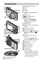 Предварительный просмотр 8 страницы Sony Cyber-shot DSC-W620 Instruction Manual