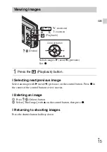 Предварительный просмотр 15 страницы Sony Cyber-shot DSC-W620 Instruction Manual