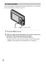 Предварительный просмотр 16 страницы Sony Cyber-shot DSC-W620 Instruction Manual