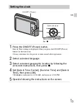 Предварительный просмотр 13 страницы Sony Cyber-shot DSC-W670 Instruction Manual